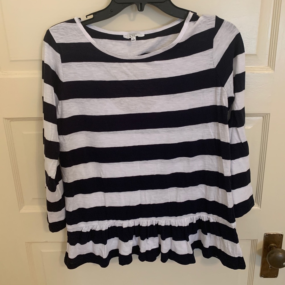 Striped peplum top
